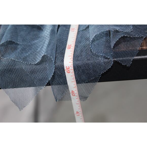 Tiered Tulle Maxi Skirt Long Length Grey Blue Dark Fairy Magical Witchy Hippie - Picture 9 of 9